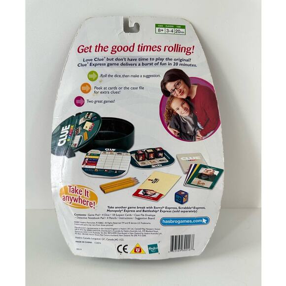 Clue Express, 20 Minute Game Break, ages 8+, Travel Board Game, NIB - Picture 2 of 3